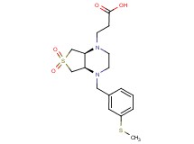 3-[(4aR*,7aS*)-4-[3-(methylthio)benzyl]-6,6-dioxidohexahydrothieno[3,4-b]pyrazin-1(2H)-yl]propanoic acid