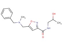5-{[benzyl(methyl)amino]methyl}-N-(2-hydroxypropyl)isoxazole-3-carboxamide