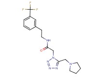 2-[5-(1-pyrrolidinylmethyl)-1H-tetrazol-1-yl]-N-{2-[3-(trifluoromethyl)phenyl]ethyl}acetamide