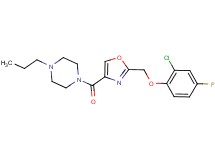 1-({2-[(2-chloro-4-fluorophenoxy)methyl]-1,3-oxazol-4-yl}carbonyl)-4-propylpiperazine