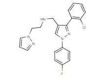N-{[3-(2-chlorophenyl)-1-(4-fluorophenyl)-1H-pyrazol-4-yl]methyl}-2-(1H-pyrazol-1-yl)ethanamine