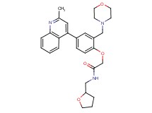 2-[4-(2-methyl-4-quinolinyl)-2-(4-morpholinylmethyl)phenoxy]-N-(tetrahydro-2-furanylmethyl)acetamide