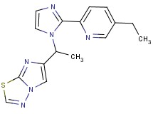 6-{1-[2-(5-ethylpyridin-2-yl)-1H-imidazol-1-yl]ethyl}imidazo[2,1-b][1,3,4]thiadiazole