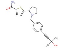 5-{1-[4-(3-hydroxy-3-methyl-1-butyn-1-yl)benzyl]-2-pyrrolidinyl}-2-thiophenecarboxamide