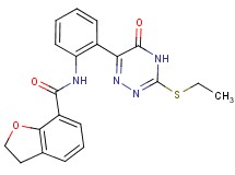 N-{2-[3-(ethylthio)-5-oxo-4,5-dihydro-1,2,4-triazin-6-yl]phenyl}-2,3-dihydro-1-benzofuran-7-carboxamide