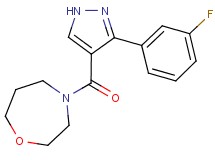 4-{[3-(3-fluorophenyl)-1H-pyrazol-4-yl]carbonyl}-1,4-oxazepane