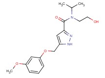 N-(2-hydroxyethyl)-N-isopropyl-5-[(3-methoxyphenoxy)methyl]-1H-pyrazole-3-carboxamide
