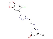 2-({2-[4-(6-chloro-1,3-benzodioxol-5-yl)-1H-1,2,3-triazol-1-yl]ethyl}amino)-6-methylpyrimidin-4(3H)-one