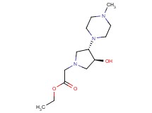 ethyl [(3S*,4S*)-3-hydroxy-4-(4-methylpiperazin-1-yl)pyrrolidin-1-yl]acetate