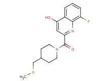 8-fluoro-2-({4-[(methylthio)methyl]-1-piperidinyl}carbonyl)-4-quinolinol