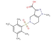 1-methyl-5-[(2,3,5,6-tetramethylphenyl)sulfonyl]-4,5,6,7-tetrahydro-1H-pyrazolo[4,3-c]pyridine-3-carboxylic acid