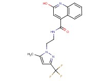 2-hydroxy-N-{2-[5-methyl-3-(trifluoromethyl)-1H-pyrazol-1-yl]ethyl}-4-quinolinecarboxamide