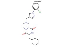 (3S,9aR)-8-{[1-(2-chlorophenyl)-1H-pyrazol-4-yl]methyl}-3-(cyclohexylmethyl)tetrahydro-2H-pyrazino[1,2-a]pyrazine-1,4(3H,6H)-dione