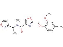 N-[1-(3-isoxazolyl)ethyl]-2-[(2-methoxy-4-methylphenoxy)methyl]-N-methyl-1,3-oxazole-4-carboxamide