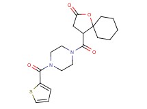 4-{[4-(2-thienylcarbonyl)piperazin-1-yl]carbonyl}-1-oxaspiro[4.5]decan-2-one