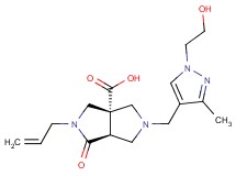 (3aS*,6aS*)-2-allyl-5-{[1-(2-hydroxyethyl)-3-methyl-1H-pyrazol-4-yl]methyl}-1-oxohexahydropyrrolo[3,4-c]pyrrole-3a(1H)-carboxylic acid