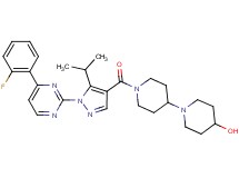 1'-({1-[4-(2-fluorophenyl)-2-pyrimidinyl]-5-isopropyl-1H-pyrazol-4-yl}carbonyl)-1,4'-bipiperidin-4-ol