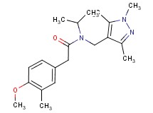 N-isopropyl-2-(4-methoxy-3-methylphenyl)-N-[(1,3,5-trimethyl-1H-pyrazol-4-yl)methyl]acetamide