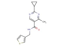 2-cyclopropyl-4-methyl-N-(3-thienylmethyl)pyrimidine-5-carboxamide
