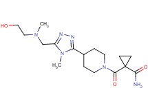 1-{[4-(5-{[(2-hydroxyethyl)(methyl)amino]methyl}-4-methyl-4H-1,2,4-triazol-3-yl)piperidin-1-yl]carbonyl}cyclopropanecarboxamide