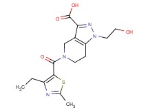 5-[(4-ethyl-2-methyl-1,3-thiazol-5-yl)carbonyl]-1-(2-hydroxyethyl)-4,5,6,7-tetrahydro-1H-pyrazolo[4,3-c]pyridine-3-carboxylic acid