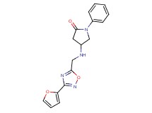 4-({[3-(2-furyl)-1,2,4-oxadiazol-5-yl]methyl}amino)-1-phenyl-2-pyrrolidinone