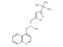 1-(3-tert-butyl-1H-pyrazol-5-yl)-N-methyl-N-(quinolin-4-ylmethyl)methanamine