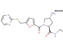 (4R)-4-amino-N-methyl-1-{5-[(pyrimidin-2-ylthio)methyl]-2-furoyl}-L-prolinamide
