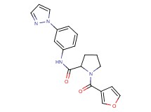 1-(3-furoyl)-N-[3-(1H-pyrazol-1-yl)phenyl]prolinamide