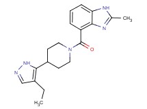 4-{[4-(4-ethyl-1H-pyrazol-5-yl)piperidin-1-yl]carbonyl}-2-methyl-1H-benzimidazole