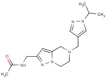 N-({5-[(1-isopropyl-1H-pyrazol-4-yl)methyl]-4,5,6,7-tetrahydropyrazolo[1,5-a]pyrazin-2-yl}methyl)acetamide