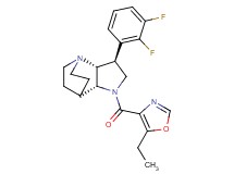(2R*,3S*,6R*)-3-(2,3-difluorophenyl)-5-[(5-ethyl-1,3-oxazol-4-yl)carbonyl]-1,5-diazatricyclo[5.2.2.0~2,6~]undecane