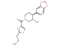 (3S*,4S*)-4-(1,3-benzodioxol-5-yl)-1-[(2-propyl-1,3-thiazol-4-yl)carbonyl]piperidin-3-ol