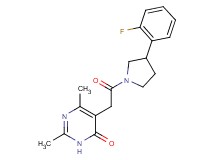 5-{2-[3-(2-fluorophenyl)-1-pyrrolidinyl]-2-oxoethyl}-2,6-dimethyl-4(3H)-pyrimidinone