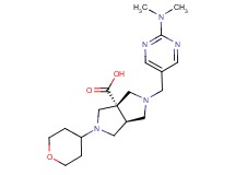 (3aS*,6aS*)-2-{[2-(dimethylamino)pyrimidin-5-yl]methyl}-5-(tetrahydro-2H-pyran-4-yl)hexahydropyrrolo[3,4-c]pyrrole-3a(1H)-carboxylic acid