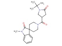 1'-[(1-tert-butyl-5-oxo-3-pyrrolidinyl)carbonyl]-1-methylspiro[indole-3,4'-piperidin]-2(1H)-one