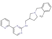 N-{[1-(2-methylbenzyl)-3-pyrrolidinyl]methyl}-4-(2-pyridinyl)-2-pyrimidinamine