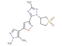 5-[5-(1,5-dimethyl-1H-pyrazol-4-yl)isoxazol-3-yl]-1-(1,1-dioxidotetrahydro-3-thienyl)-3-methyl-1H-1,2,4-triazole