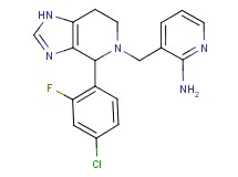 3-{[4-(4-chloro-2-fluorophenyl)-1,4,6,7-tetrahydro-5H-imidazo[4,5-c]pyridin-5-yl]methyl}pyridin-2-amine