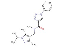 N-[(1-isopropyl-3,5-dimethyl-1H-pyrazol-4-yl)methyl]-N-methyl-1-phenyl-1H-1,2,3-triazole-4-carboxamide