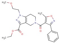 ethyl 1-(2-methoxyethyl)-5-[(5-methyl-3-phenyl-4-isoxazolyl)carbonyl]-4,5,6,7-tetrahydro-1H-pyrazolo[4,3-c]pyridine-3-carboxylate