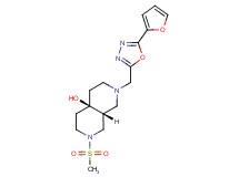 (4aR*,8aR*)-2-{[5-(2-furyl)-1,3,4-oxadiazol-2-yl]methyl}-7-(methylsulfonyl)octahydro-2,7-naphthyridin-4a(2H)-ol