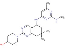 1-(7,7-dimethyl-5-{[6-methyl-2-(methylamino)pyrimidin-4-yl]amino}-5,6,7,8-tetrahydroquinazolin-2-yl)piperidin-4-ol