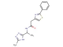 N-[1-(5-methyl-4H-1,2,4-triazol-3-yl)ethyl]-2-(2-phenyl-1,3-thiazol-4-yl)acetamide
