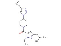 4-(4-cyclopropyl-1H-1,2,3-triazol-1-yl)-1-[(1-ethyl-3-isobutyl-1H-pyrazol-5-yl)carbonyl]piperidine