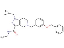 5-[3-(benzyloxy)benzyl]-1-(cyclopropylmethyl)-N-ethyl-4,5,6,7-tetrahydro-1H-pyrazolo[4,3-c]pyridine-3-carboxamide