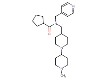 N-[(1'-methyl-1,4'-bipiperidin-4-yl)methyl]-N-(4-pyridinylmethyl)cyclopentanecarboxamide