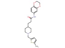 N-(2,3-dihydro-1,4-benzodioxin-6-yl)-3-{1-[(5-methyl-2-thienyl)methyl]-4-piperidinyl}propanamide