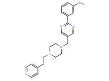 2-(3-methylphenyl)-5-{[4-(2-pyridin-4-ylethyl)piperazin-1-yl]methyl}pyrimidine