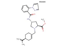 methyl (4R)-1-{[(4S)-4-isopropenyl-1-cyclohexen-1-yl]methyl}-4-{[2-(1H-pyrazol-1-yl)benzoyl]amino}-L-prolinate